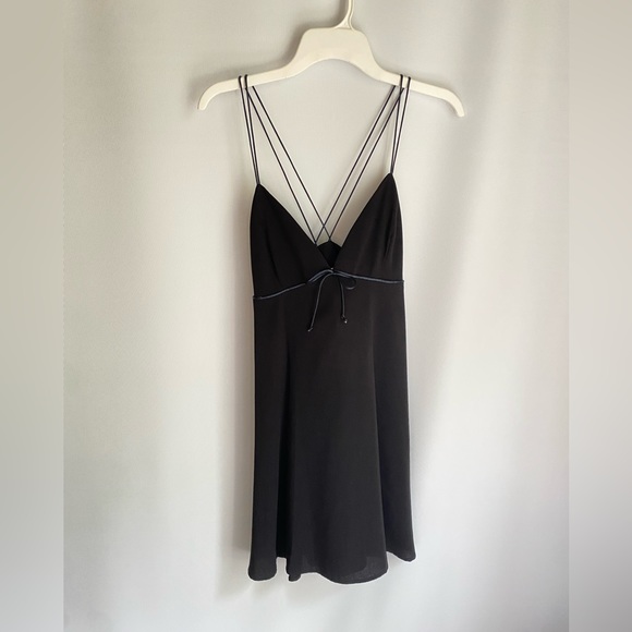 Vintage little black strap dress Y2K size 9 NWT large - Picture 1 of 8